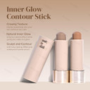 Kyda 2 Colors Contour Stick, Natural Matte Cream Contour, Lightweight Non-Clumping Face Shaping Makeup, Blendable Smooth Matte Bronzer Stick, Buildable Coverage, Portable Travel Size, Cold + Neutral
