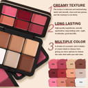 12 Colors Cream Blush Palette Cream Concealer Foundation Palette,Natural Matte Face Makeup Palette With Brush