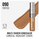 Rimmel London, Multi-Tasker Concealer, 020 Fair, Crease-Proof, Transfer-Proof, Waterproof, Up To 24-Hour Wear, Vegan Formula, 0.33Oz