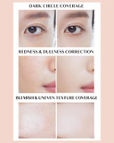 Thesaem Cover Perfection Concealer Palette 01 Cover&Correct - Multi Use 6 Colors Correcting Conceal Palette - For Dark Circles, Imperfections, Face Tone Corrector, Ideal For Fair To Light Skin