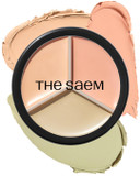 Thesaem Cover Perfection Triple Pot Concealer 03 Correct Up Beige - For Fair To Light Skin Tone - 3 Color Full Coverage Concealer - Covers Blemishes Spots, Dark Circles, Redness Skin