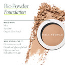 Well People Bio Powder Foundation, Lightweight & Hydrating Foundation For Perfecting & Smoothing Skin, Semi-Matte Finish, Vegan & Cruelty-Free, 7W
