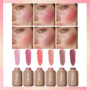 Cream Blush Stick, Natural-Looking Matte Finish Makeup Blush Stick, Hydrating Long Lasting Lightweight Blendable Blush For Cheeks (#3 Bright Coral, 1 Pc)