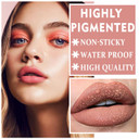 3Pcs Matte Nude Lipstick Set Velvet Lip Gloss Non-Fading Non-Sticky Cup Nude Lipstick Matte Lip Stain Long Lasting Waterproof Lipstick For Women Girls Daily Lip Makeup - Set D