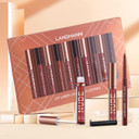 Langmanni 4Pcs Matte Lipstick With Lipliners Durable Makeup Set,Long-Lasting Non-Stick Cup Not Fade Waterproof Pigmented Velvet Lipgloss Kit Beauty Cosmetics Makeup Gift For Girls(#2+4+6+8)