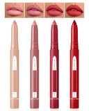 Matte Lipstick Lipliner Set-4Pcs Waterproof Lip Crayon Pen Tinted Lip Balm,Nude Pink Red Long Lasting Lip Gloss Lip Liner Pencil With Sharpener,Makeup Gift For Women,Labiales Mate 24 Horas Originales Matte Lipstick Lipliner Set-4Pcs Waterproof Lip Crayon Pen Tinted Lip Balm,Nude Pink Red Long Lasting Lip Gloss Lip Liner Pencil With Sharpener,Makeup Gift For Women,Labiales Mate 24 Horas Originales