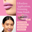 Aromi Magenta Matte Liquid Lipstick | Dark Pink, Fuchsia Lip Color For Women, Long-Lasting, Vegan, Waterproof, Long Wear (Pink Peacock)