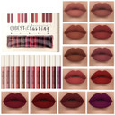 12Pcs Matte Liquid Lipstick Set For Girls & Women, 24 Hours Long Lasting Waterproof Nude & Dark Red Lip Gloss Makeup Kits, Velvet Non-Stick Cup Mate Duracion 24 Horas Originales Lip Stains (Set 03, 1)