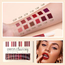 12Pcs Matte Liquid Lipstick Set For Girls & Women, 24 Hours Long Lasting Waterproof Nude & Dark Red Lip Gloss Makeup Kits, Velvet Non-Stick Cup Mate Duracion 24 Horas Originales Lip Stains (Set 03, 1)