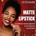 O'Chain Dark Brown Matte Lipstick, Long Lasting Full Coverage Non-Transfer Lipstick For Women Infused With Jojoba Oil And Vitamin E, Cruelty-Free & Vegan (05 Chic) 0.12 Oz O'Chain Dark Brown Matte Lipstick, Long Lasting Full Coverage Non-Transfer Lipstick For Women Infused With Jojoba Oil And Vitamin E, Cruelty-Free & Vegan (05 Chic) 0.12 Oz
