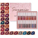 Petansy 24 Colors Liquid Matte Lipstick Set Waterproof Long Lasting Lip Gloss Set Beauty Cosmetics Makeup Kit With Gift Box (Red, 24)