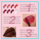 Qibest 2 In 1 Lipstick Crayon With Built-In Sharpener, Precision Tip Matte Lip Liner Pen, Long-Lasting Smudge-Proof Lip Crayon Makeup Kit, Creamy Nude Rosy Tinted Balm Velvet Lip Stick Set