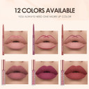 12Pcs Lip Liner And Lipstick Makeup Set, 6 Matte Nude Liquid Lip Stick With 6 Matching Smooth Lipliner Pencil, All In One Waterproof Long Lasting Lipgloss, Girls&Women Lips Makeup Gift Set