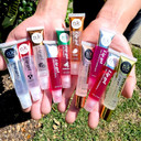 Bundle Of 10 Lip Glosses - Gold, Rose Gold, Clear, Rosehip, Coconut, Mango, Strawberry, Bubble Gum, And Cherry Hydrating Lip Glosses With Vitamin E And A Glossy Finish (Peach)