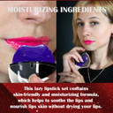 Dageda 3 Colors Lazy Lipstick, Pearl Lipstick Magic Color Changing Lipstick, Labiales Magicos Long Lasting Moisturizing Lipstick, Not Fade Lip Shape Lipstick For Lazy People(Color A)