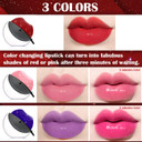 Dageda 3 Colors Lazy Lipstick, Pearl Lipstick Magic Color Changing Lipstick, Labiales Magicos Long Lasting Moisturizing Lipstick, Not Fade Lip Shape Lipstick For Lazy People(Color B