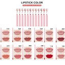 Dulele High Pigmented Matte Lip Liner Set, 12 Colors Creamy Velvet Lip Liner Pencil, Waterproof Non-Marking Lipstick Pen Lip Makeup For Daily/Travel/Party/Work