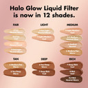 E.L.F. Halo Glow Liquid Filter, Complexion Booster For A Glowing, Soft-Focus Look, Infused With Hyaluronic Acid, Vegan & Cruelty-Free, 0.5 Fair
