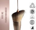 Make Up Brush Roseinc #3 Foundation Brush Angled Kabuki Foundation Brush For Liquid Makeup| Seamless Blending & Control (Fan Eyeshadow Brush)