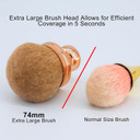 Extra Large Body Makeup Brush For Self Tanner, Self Tan Back Applicator, 74Mm Wide-Headed Kabuki Brush For Bronzers Blend Self Tanning Applicator, Oval Face Leg Makeup Brush With Drawstring Bag