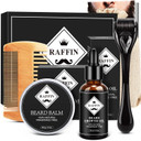 Mens Gifts - Beard Kit With Oil, Balm, Brush, Comb, Scissors, E-Book, Outfits Men'S Grooming Routine, Anniversary & Birthday Gifts For Men, Him, Husband, Boyfriend, Son, Male Friend, Brother, Dad
