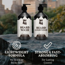 Striking Viking Beard Care Set (Sandalwood) - Paraben & Sulfate Free Shampoo With Jojoba Oil - Deep Clean For All Beard Types (10Oz Per Bottle)