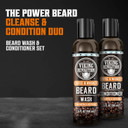 Viking Revolution Beard Wash And Beard Conditioner For Men With Argan Oil And Jojoba Oil- Beard Softener And Strengthener Beard Care Beard Shampoo And Conditioner With Ginseng Root(5Oz,Coffee Whiskey)