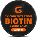 Beard Balm With 2X Concentration Biotin, Beard Growth Balm For Men - Mustache Wax & Beard Conditioner For Growth - Hydrates, Thickens Facial Hair Growth - Made With Castor Oil & Argan Oil - 2 Ounce
