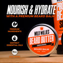 Wild Willies Premium Beard Balm Leave-In Conditioner Natural, Organic Ingredients Promote Fast Beard Growth, Removes Itch & Dandruff - Beard Butter Restores Moisture - 2Qty 2 Oz, Cool Mint Scent