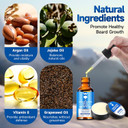 Beard Growth Oil & Beard Balm - Beard Growth Kit With 2X Concentration Biotin For Men, Natural Ingredients With Argan Oil, Jojoba Oil And Vitamin (Sandalwood)