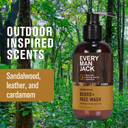 Every Man Jack Unscented Beard + Face Wash - Fragrance Free For Sensitive Skin - Naturally Cleanse And Condition Your Beard And Skin - 6.7-Ounce (2 Pack)