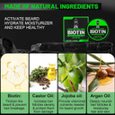 Beard Balm, Maximum Concentration Biotin, With Castor Oil And Argan & Jojoba Oils, Promotes Beard Growth, Styles, Strengthens & Softens Beards & Mustaches, 2 Ounce,Sandalwood