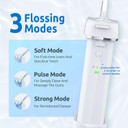 Water Flosser [ Mini Cordless Portable ] Oral Irrigator Water Teeth Cleaner Pick, Telescopic Water Tank, 3 Modes & Ipx7 Waterproof, Home & Travel Water Floss For Teeth, Braces Bridges Care (Black)