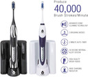 Pursonic S520 Black Ultra High Powered Sonic Electric Toothbrush With Dock Charger, 12 Brush Heads & More! (Value Pack)