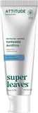 Attitude Whitening Toothpaste With Fluoride, Peppermint Flavor, Vegan & Cruelty-Free, Sugar-Free, Plant & Mineral-Based Ingredients, Clean Oral Care, 4.2 Oz