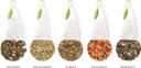 Tea Forte Lotus Presentation Box Tea Gift Set Sampler, 20 Assorted Variety Handcrafted Pyramid Infuser Bags, Black, Green, Oolong, White, Herbal Blends
