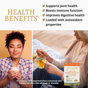 Delighteas Organic Turmeric Ginger Tea | Ayurvedic Loose Leaf Herbal Turmeric Tea For Joint, Immune & Digestive Support | Caffeine Free, Unsweetened | 50 Servings, 4Oz