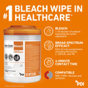 Sani-Cloth Bleach Disposable Wipes, Full Case, Hospital-Grade Surface Disinfecting Wipes For Healthcare And Bathroom, Large Wipe, 6" X 10.5", 75 Wipes Per Canister, 12 Canisters Total, 900 Total Wipes