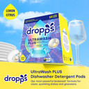 Dropps Ultrawash Dishwasher Pods, Unscented (32 Count) - Biobased Power Deep Clean Dishwasher Detergent Tablets For Sparkling Shiny Dishes - No Rinse Aid Or Pre-Wash Needed - Dishwashing Pods