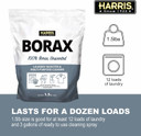 Harris Borax Powder Laundry Booster And Multipurpose Cleaner, 1.5Lb (Unscented)
