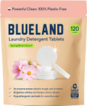 Blueland Laundry Detergent Tablets, 120 Count, Spring Bloom Scent, Plastic-Free Eco-Friendly Pods, Sheets, Liquid Alternative - Natural, Gentle, Non Toxic