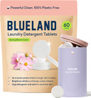 Blueland Laundry Detergent Tablets, Starter Set, 60 Count With Tin, Spring Bloom Scent, Plastic-Free Eco-Friendly Pods, Sheets, Liquid Alternative - Natural, Gentle, Non Toxic