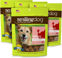 Herbsmith Smiling Dog Treats - Soft And Chewy Dog Treats For Senior Dogs  Dog Training Treats - Soft Duck Dog Treats With Cherries & Coconut - Bundle Of 3