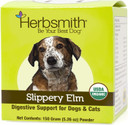 Herbsmith Organic Slippery Elm - Digestive Aid For Dogs And Cats - Constipation And Diarrhea Relief For Dogs And Cats - Megaesophagus Dog Aid - 150G