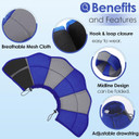 Aofitee Large Dog Cone- Adjustable Cone For Dogs After Surgery, Breathable Soft Cone Dog Collar To Prevent Licking Wounds, Pet Elizabethan Collar For Large Dogs, Blue L