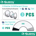 Gladog Soft Dog Cone Collar, 3 Pcs (Xl Is Only 1 Pcs) Flexible Plastic Cone For Dogs After Surgery, Dog Recovery Collar, Adjustable E-Collar For Large/Medium/Small Dogs Cat, Comfy Elizabethan Collar