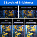 Aquaneat Led Aquarium Light, Full Spectrum, Adjustable Brightness, With Built-In Timer, Auto On Off, For 48-54 Inch Fresh Water Plant Fish Tank Light Multi-Color