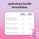 Lemme Debloat - Digestive & Gut Health Gummies With 2 Clinically Studied Probiotics & Prebiotic, Vegetarian, Gluten Free, Non Gmo, Blackberry Flavor (60 Count)