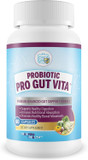 Probiotic Pro Gut Vita - Gut Health Support Probiotic & Vitamin Formula - Promote Healthy Digestion, Nutrient Absorption, Bowel Movements - Help Improve Gut Microbiome For Additional Health Benefits