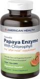 American Health Papaya Enzyme Chewable Tablets - Promotes Nutrient Absorption, Helps Digestion And Freshens Breath With Chlorophyll & Pepermint Oil - Gluten-Free, Vegetarian - 600 Count